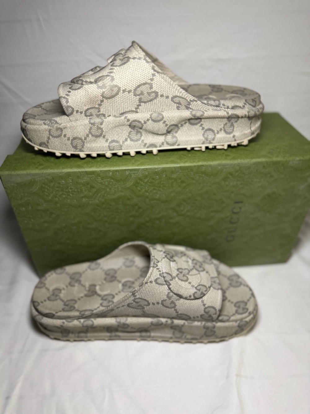 Gucci Beige-Ebony Box Label - Branded Shoe Packaging